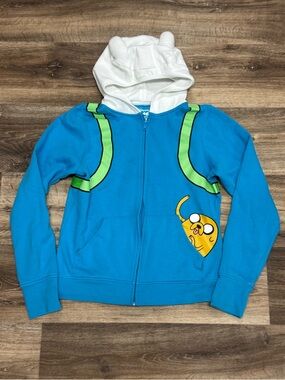Mighty Fine Adventuretime Finn and Jake Zip Up Hoodie Sweatshirt Men’s XS/Small